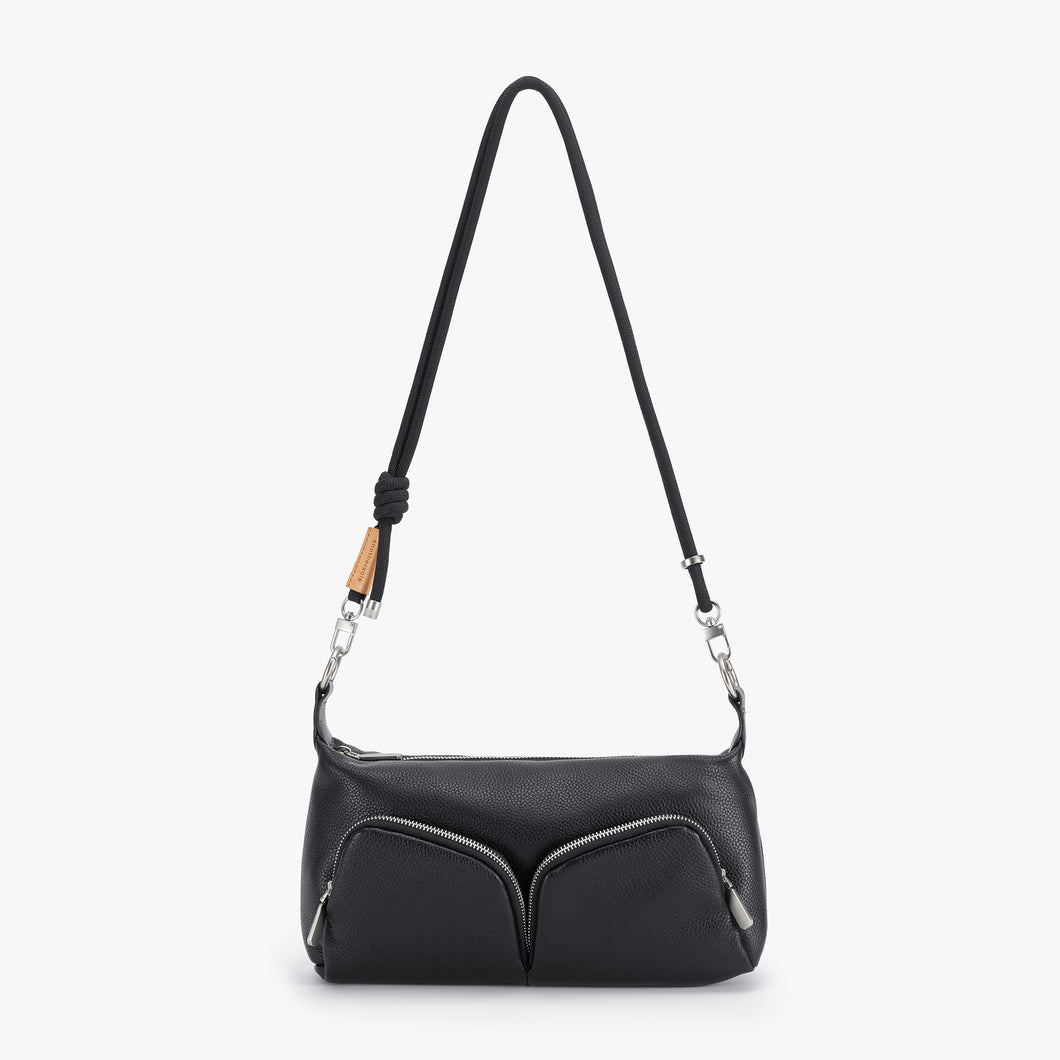 Double Zip Crossbody - Black