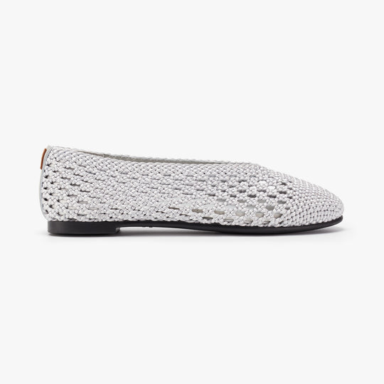 All Day Flats - Silver Woven