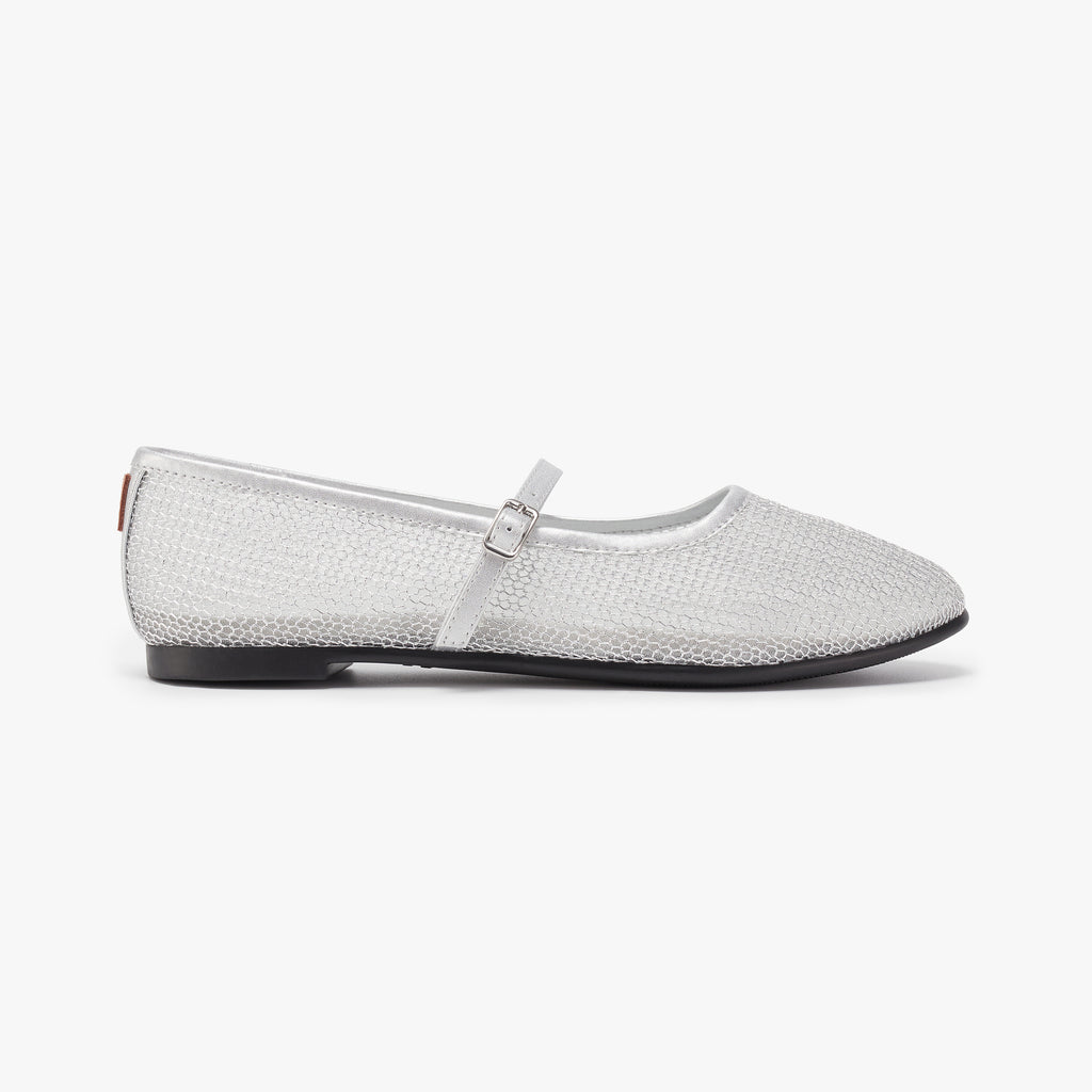 Luz Mary Jane - Silver Mesh