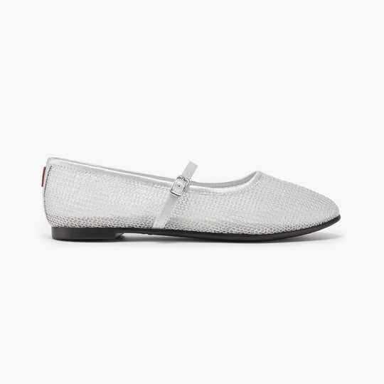 Luz Mary Jane - Silver Mesh