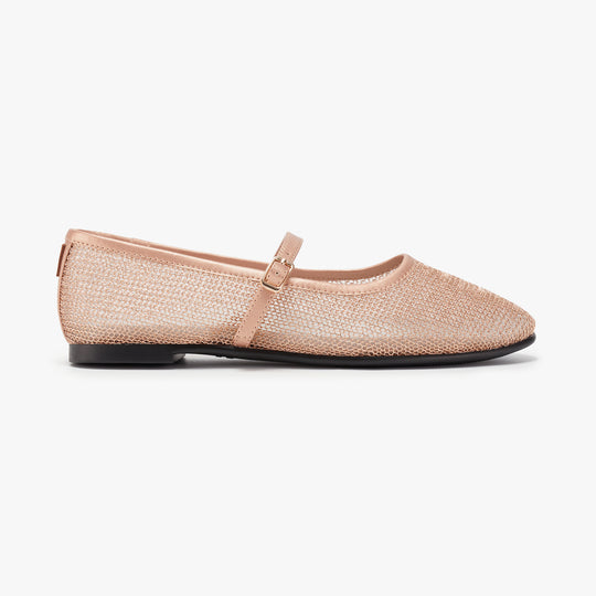 Luz Mary Jane - Rose Gold Mesh