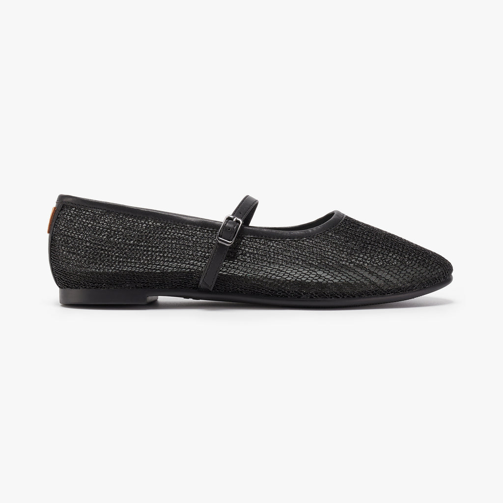 Luz Mary Jane - Black Mesh