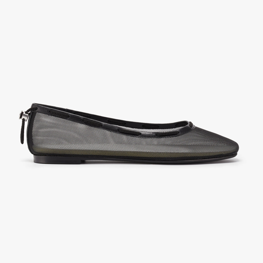 Glove Flats - Black Mesh
