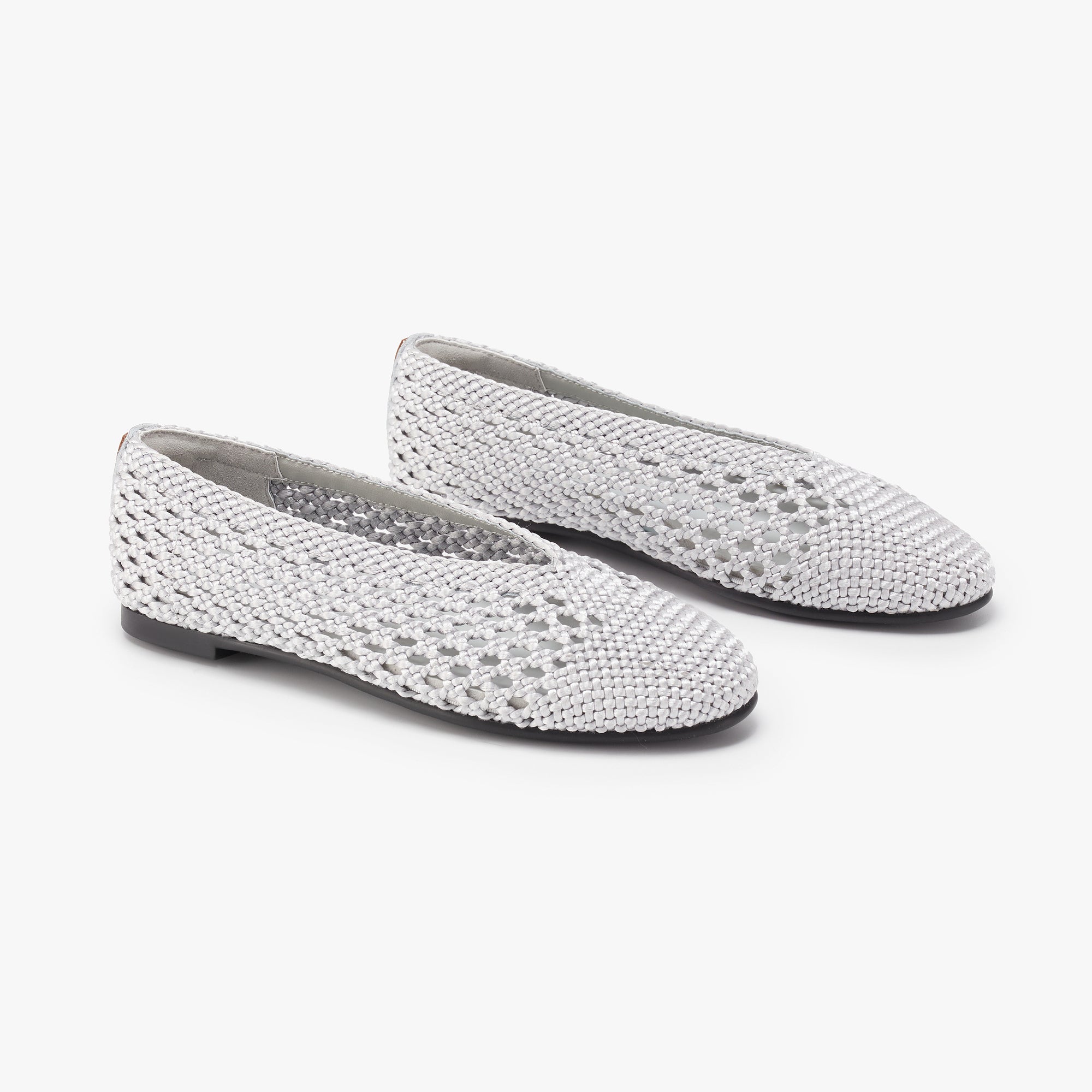 All Day Flats - Silver Woven