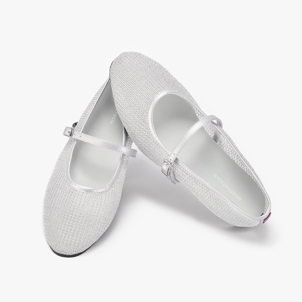 Luz Mary Jane - Silver Mesh