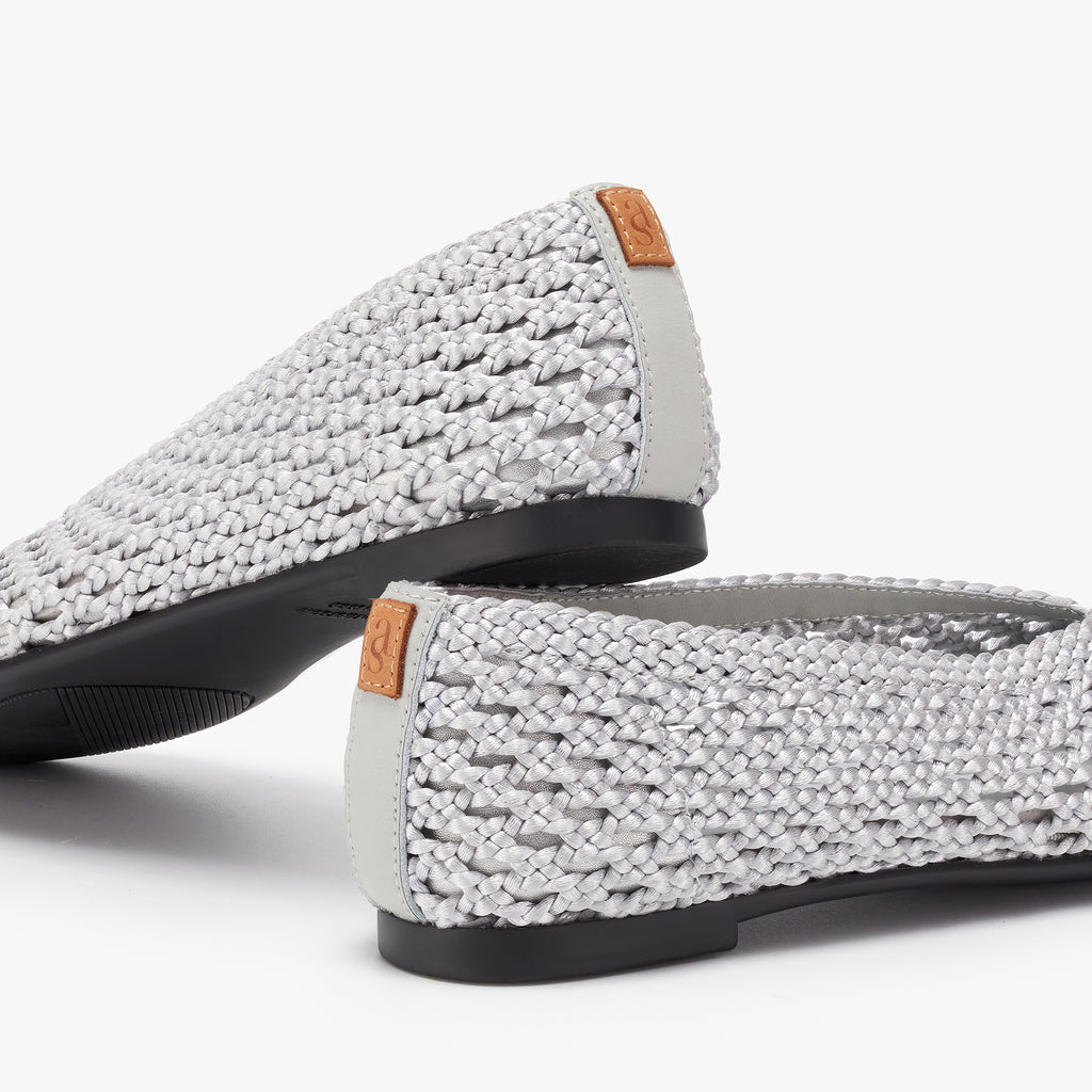 All Day Flats - Silver Woven