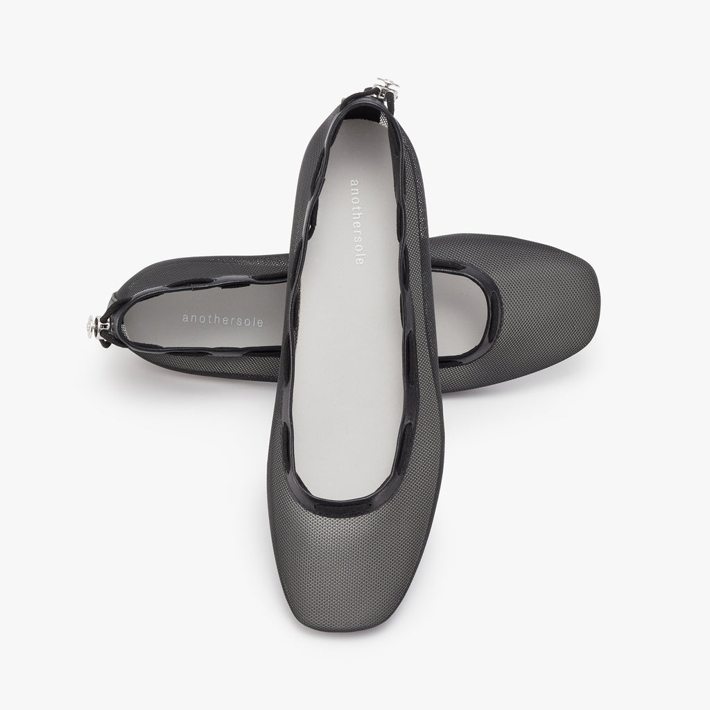 Glove Flats - Black Mesh