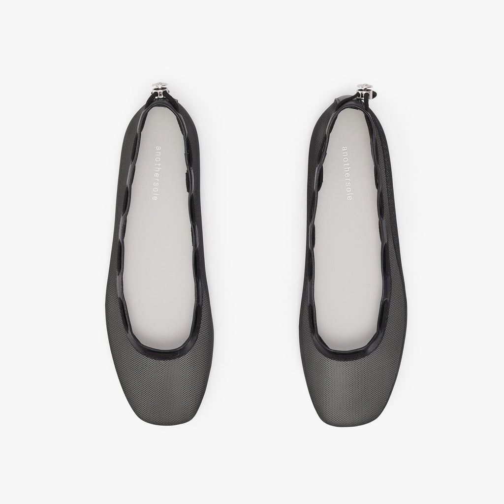 Glove Flats - Black Mesh