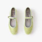 Belle Mary Jane - Lime Velvet