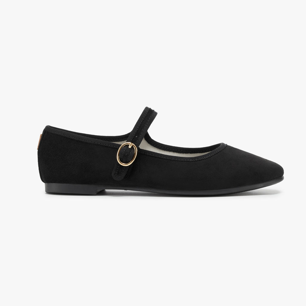 Belle Mary Jane - Black Suede