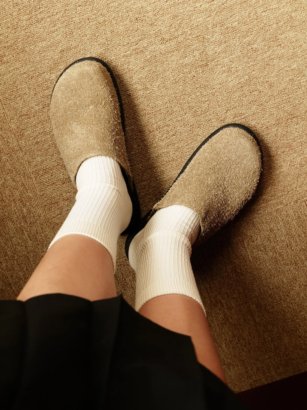 Cloggy - Taupe Suede