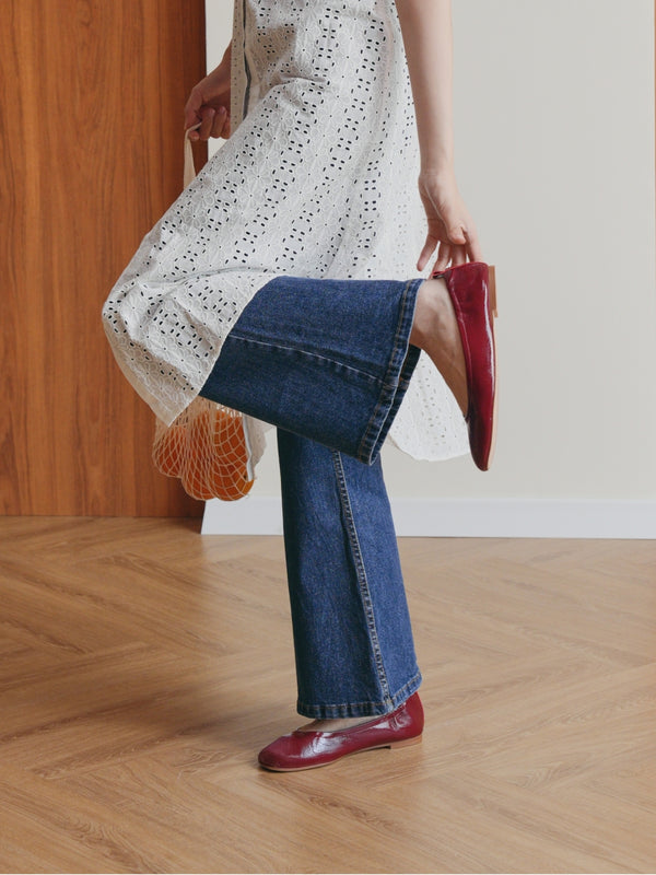 Glove Flats - Cherry Patent