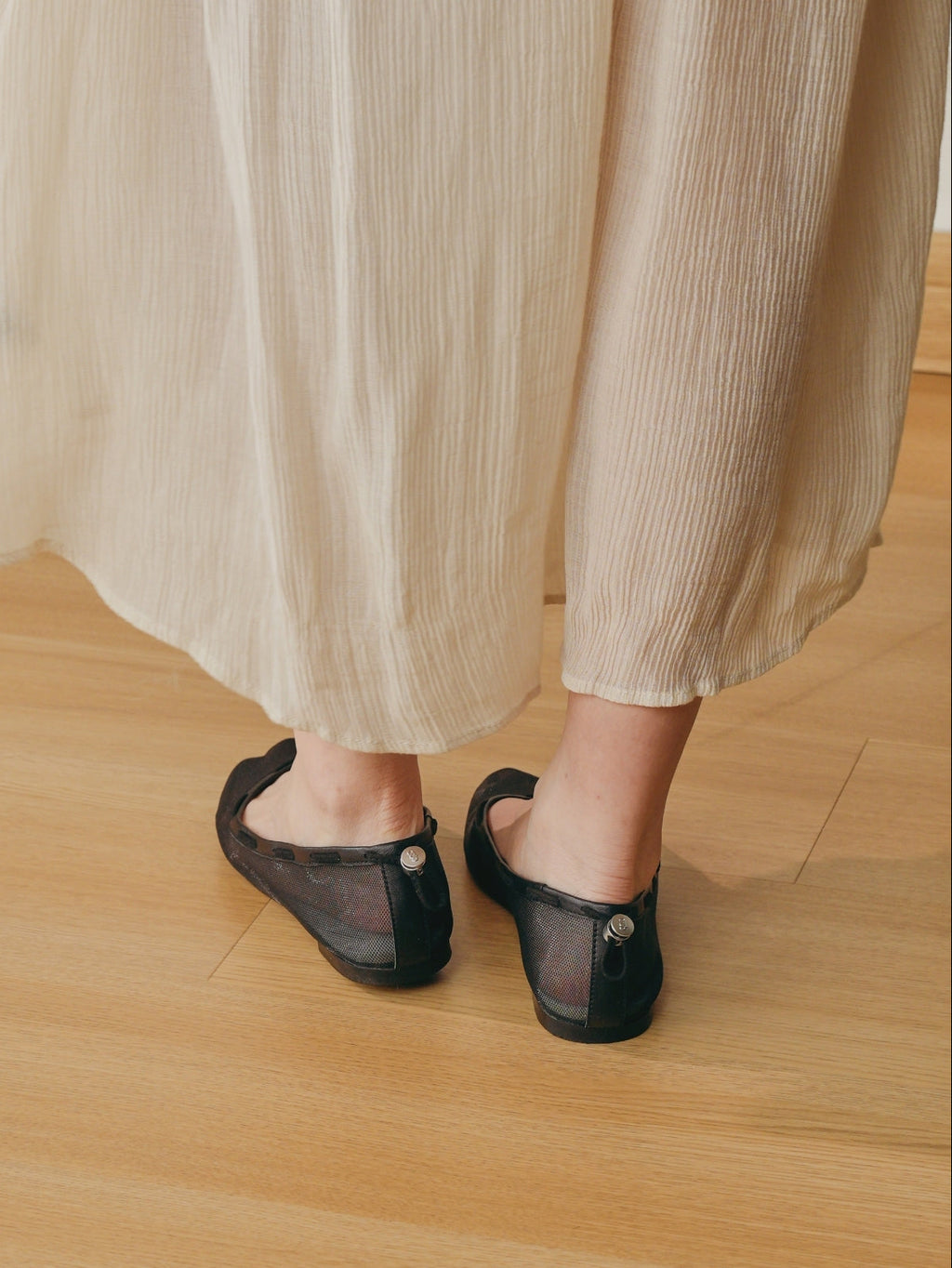Glove Flats - Black Mesh
