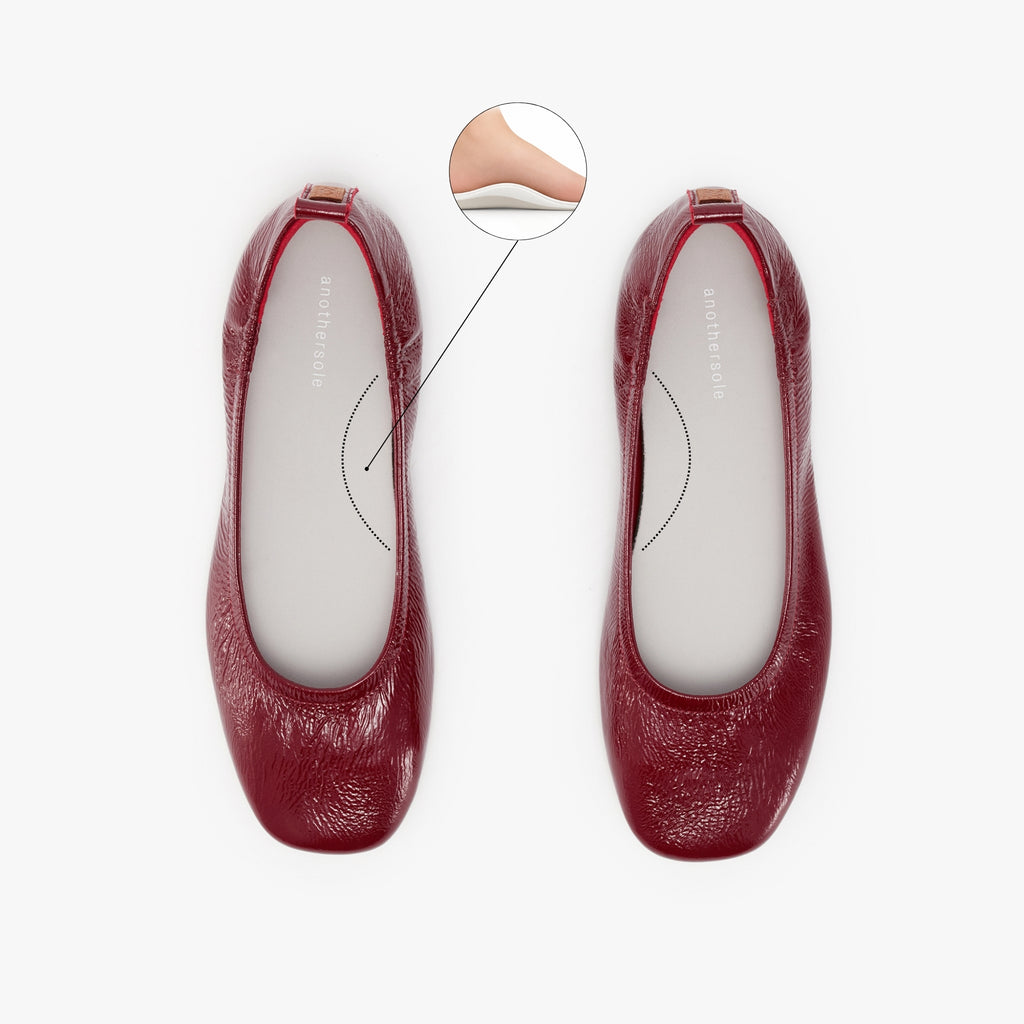 Glove Flats - Cherry Patent