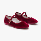 Belle Mary Jane - Scarlet Red Velvet