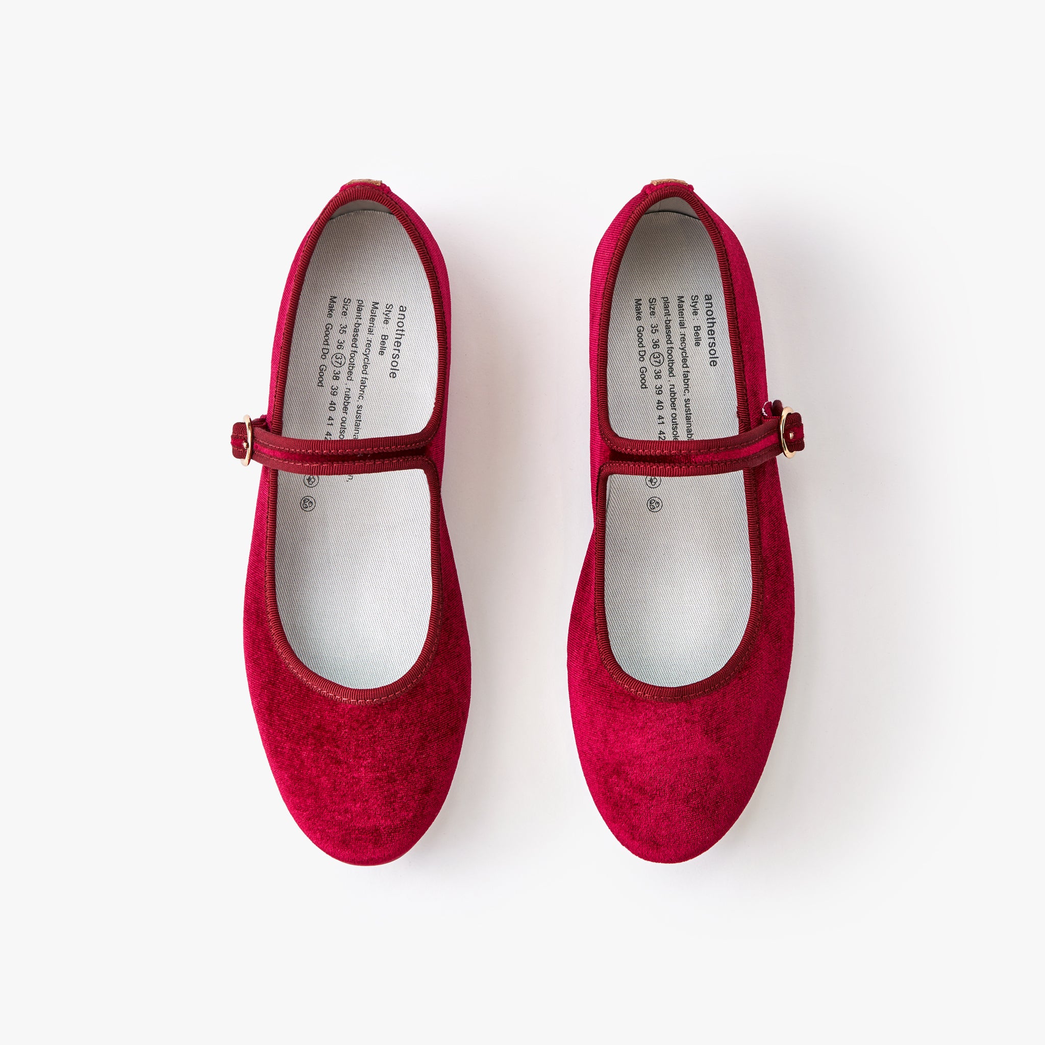 Belle Mary Jane - Scarlet Red Velvet