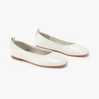 Glove Flats - Cream Patent