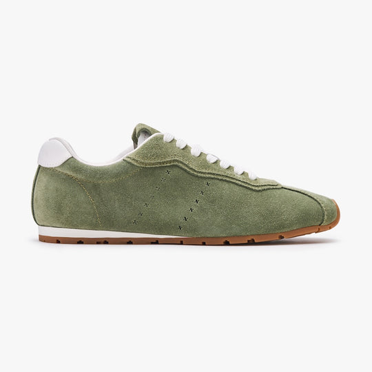Softe Sneakers - Olive Suede