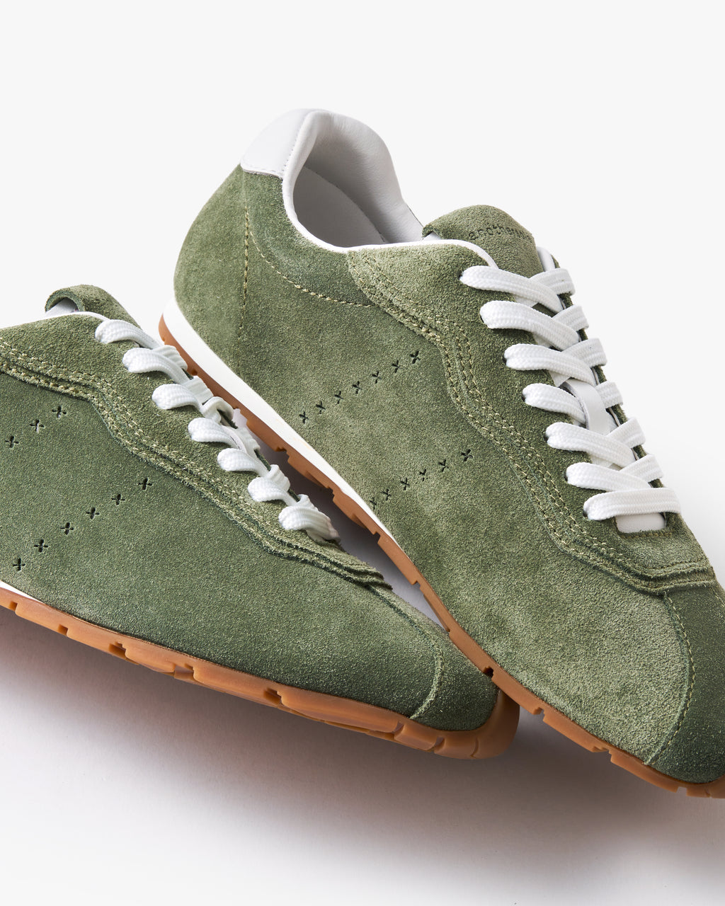 Softe Sneakers - Olive Suede