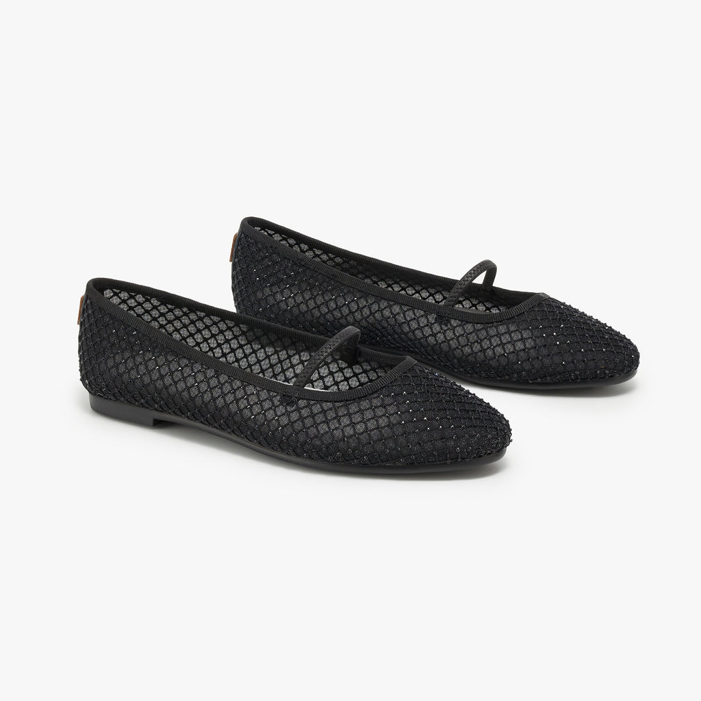 Travel Flats - Starlet Black