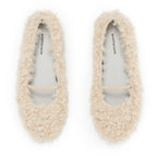 Travel Flats - Teddy White