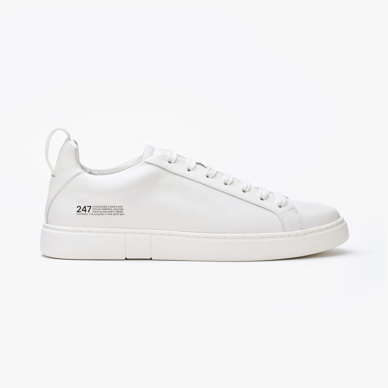 Mens White Leather Sneakers Anothersole – Anothersole SG
